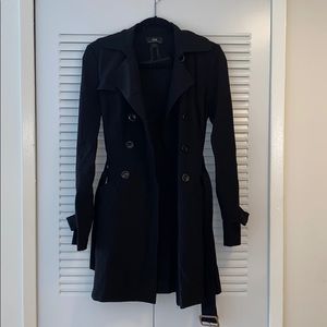 I.N. San Francisco Black Belted Coat dress